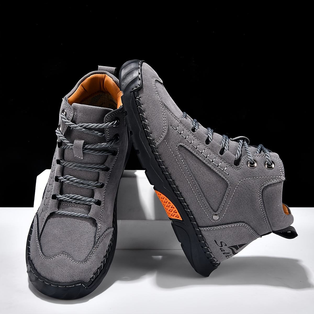 Monroe Nubuck Leather Lace-Up Trainers – Waterproof Breathable Casual Shoes