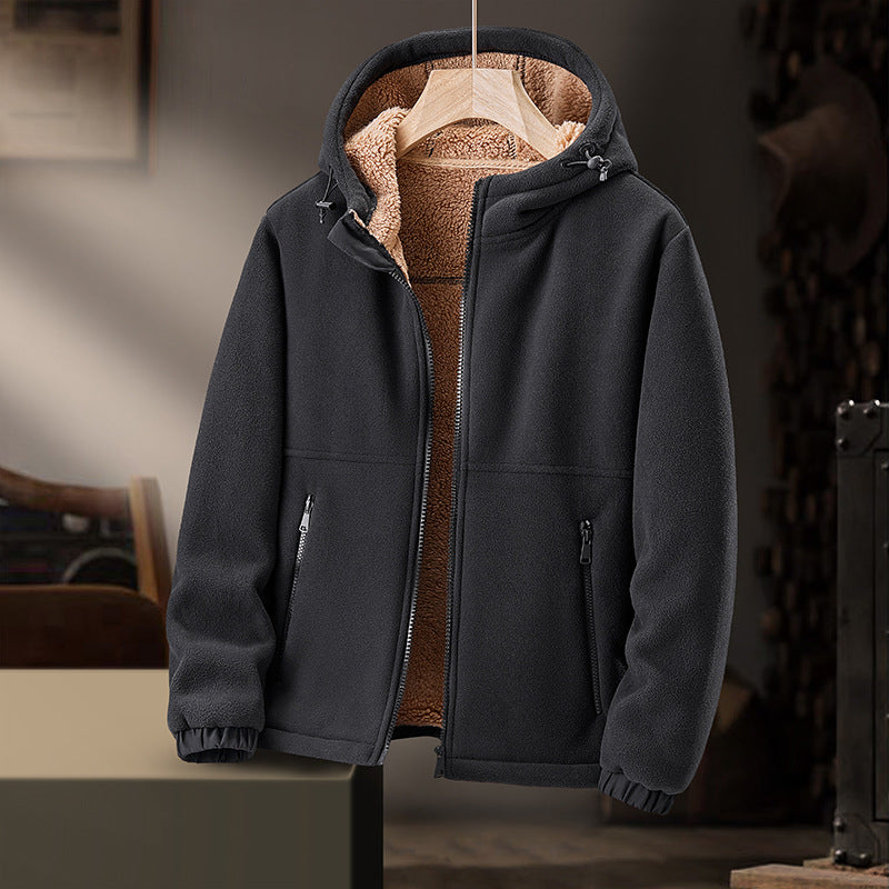 Reuben Men’s Zip Up Hoodie – Fleece-Lined Full Zip Jacket