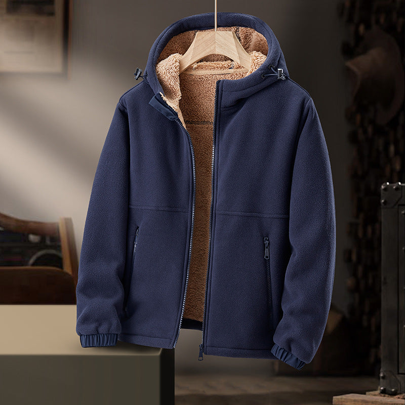Reuben Men’s Zip Up Hoodie – Fleece-Lined Full Zip Jacket