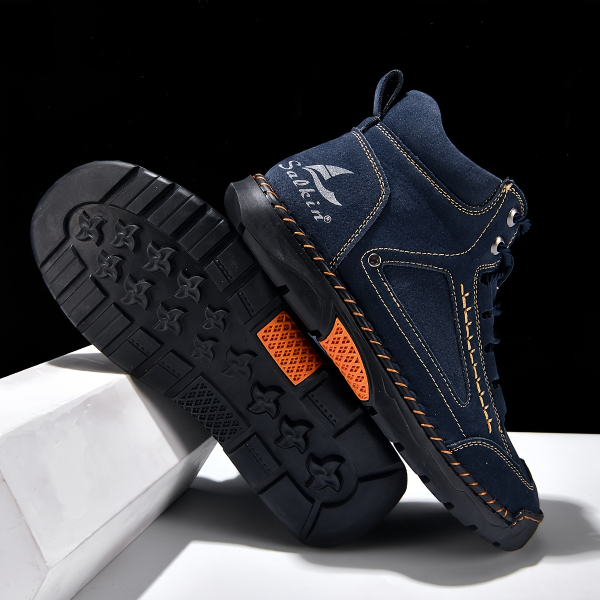 Monroe Nubuck Leather Lace-Up Trainers – Waterproof Breathable Casual Shoes