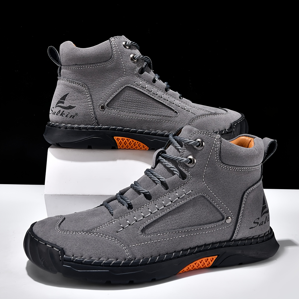 Monroe Nubuck Leather Lace-Up Trainers – Waterproof Breathable Casual Shoes