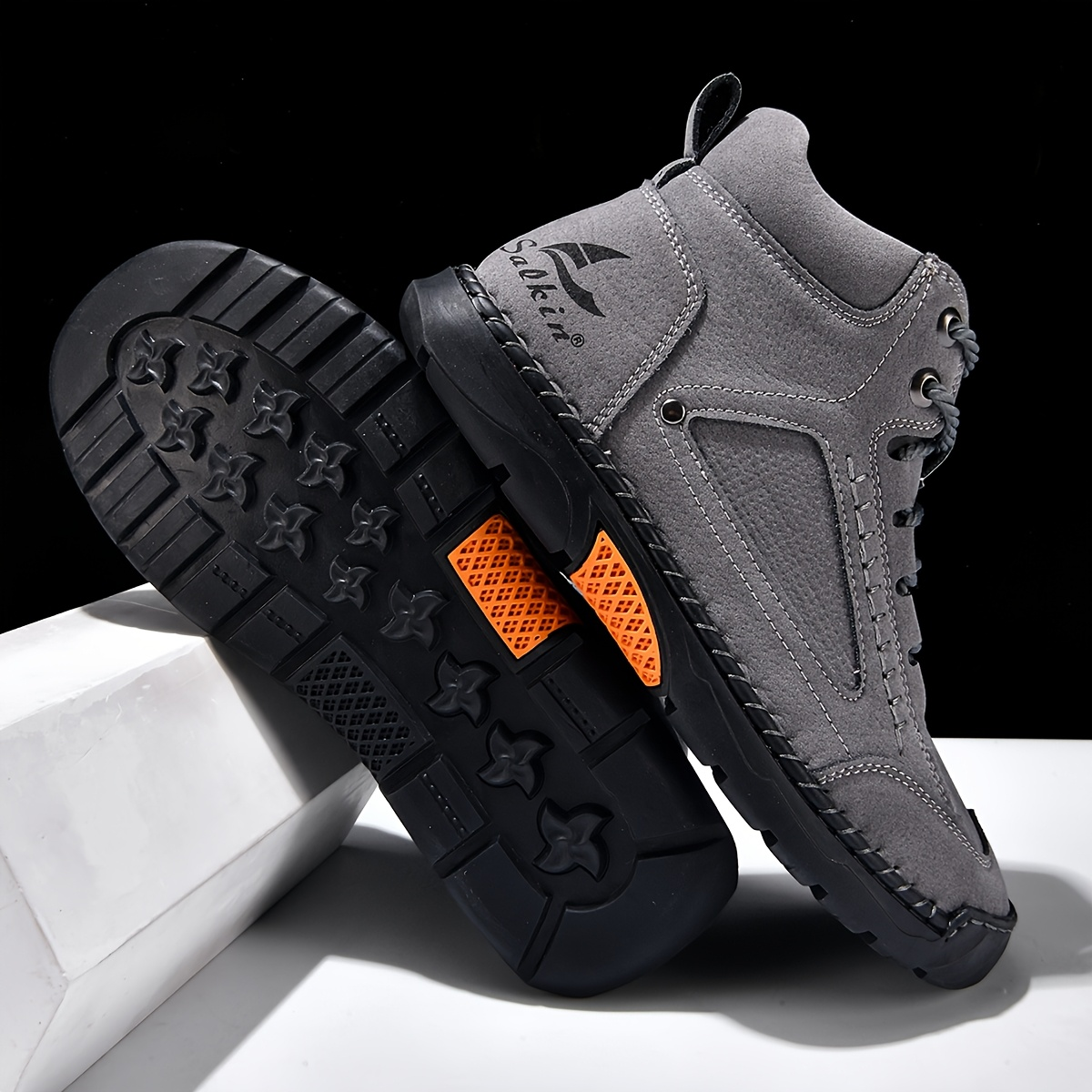Monroe Nubuck Leather Lace-Up Trainers – Waterproof Breathable Casual Shoes
