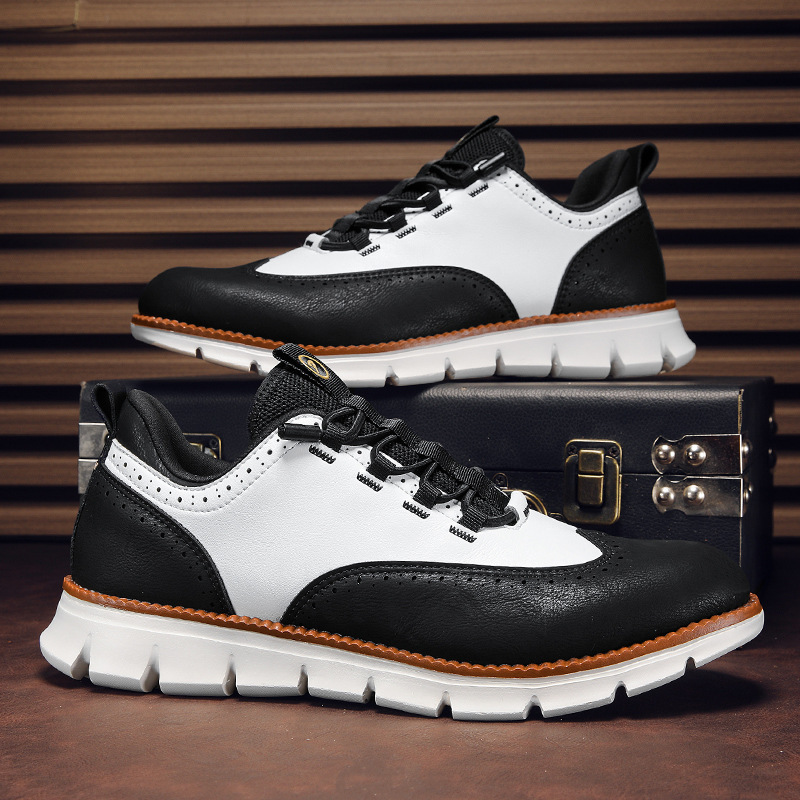 Domingo Men’s Shoes – Genuine Leather Trainers with Lightweight Sole