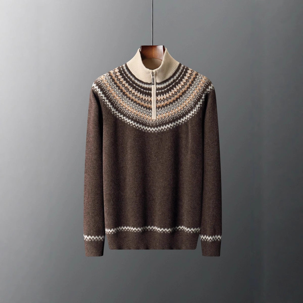 Declan Men’s Quarter-Zip Sweater – Stand Collar Ultra-Soft Knit Jumper