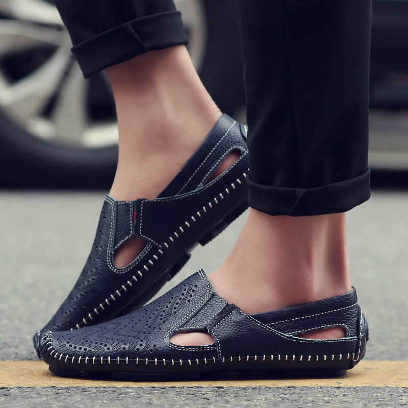 Ramil Italian Leather Sandals – Cushioned Breathable Casual Summer Footwear