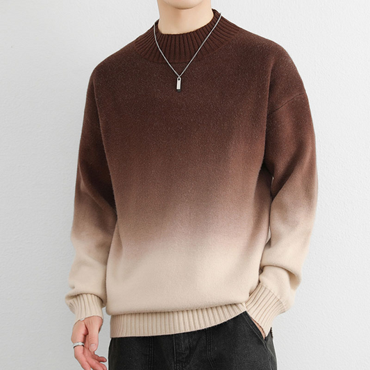 Sebastian Men’s Knit Sweater – Ombré Gradient Design with Tailored Fit