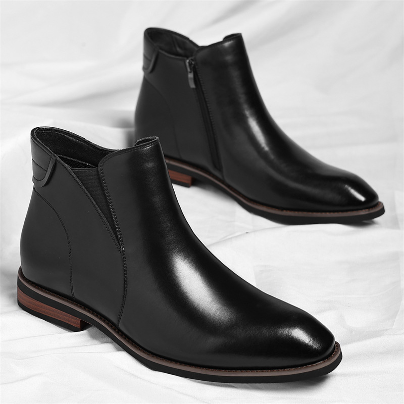 Giorgio Men’s Leather Chelsea Boots – Genuine Leather with Cushioned Insole