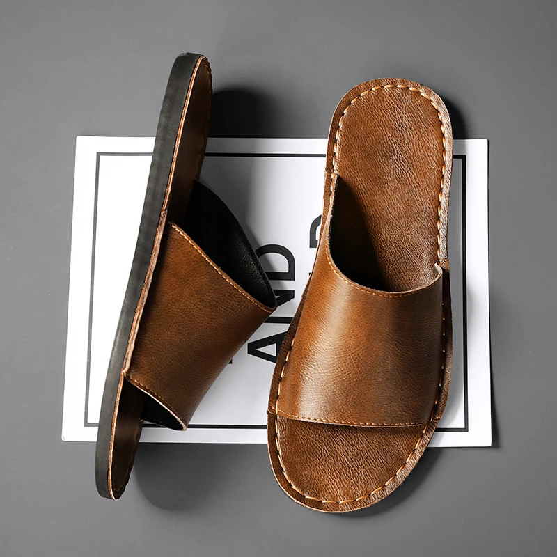 Ramses Genuine Leather Cross Strap Sandals – Handcrafted Cushioned Summer Footwear
