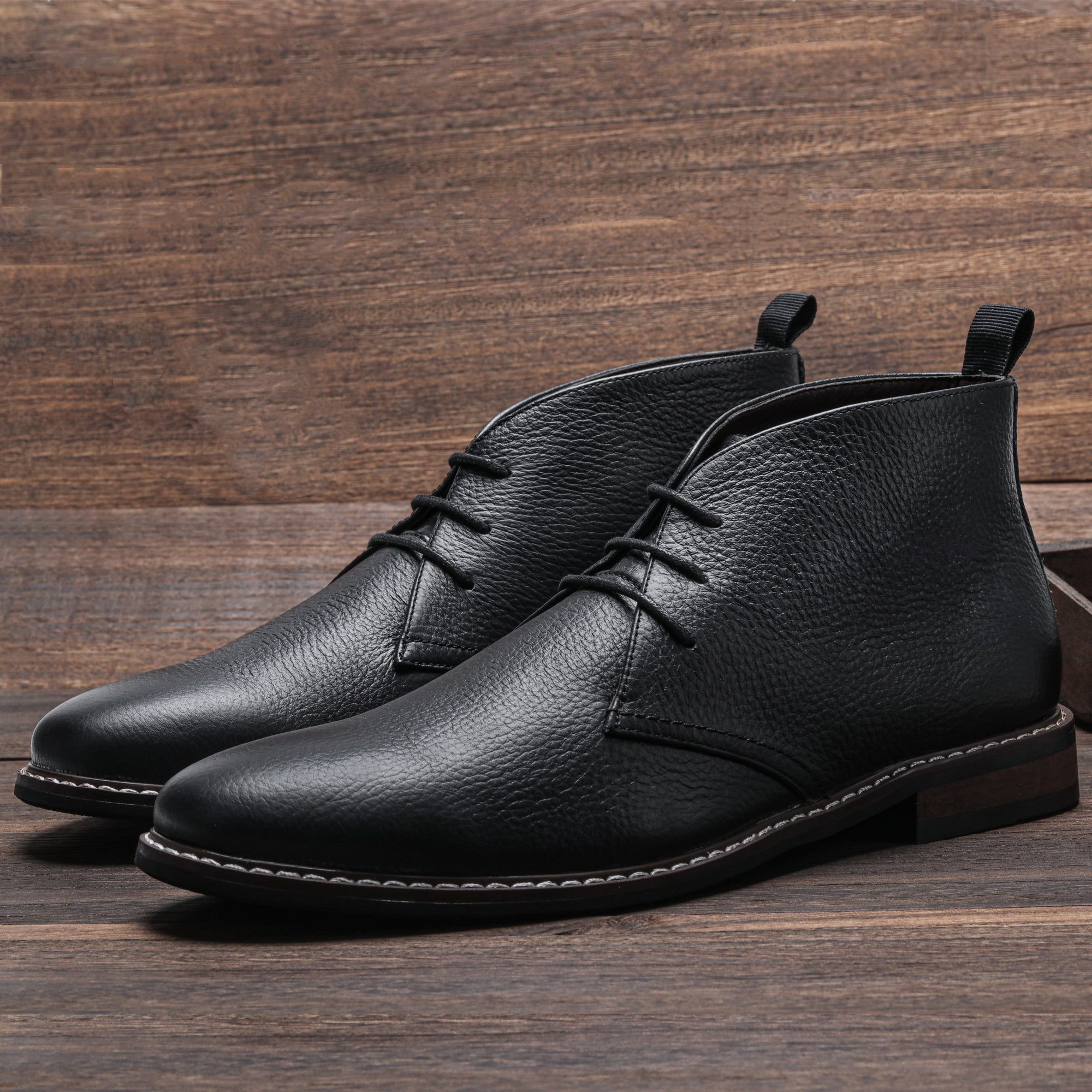 Salvatore Men’s Leather Chukka Boots – Handcrafted Genuine Leather with Cushioned Insole