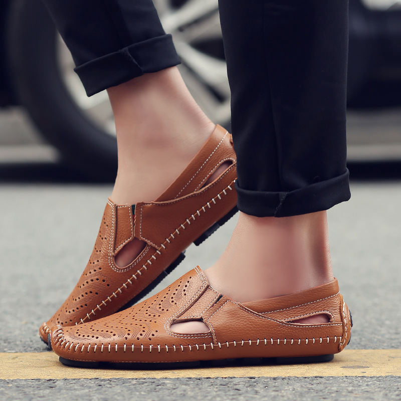Ramil Italian Leather Sandals – Cushioned Breathable Casual Summer Footwear
