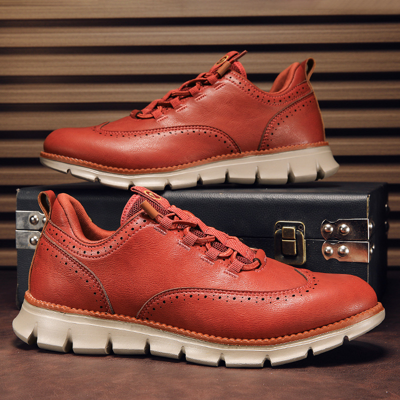 Domingo Men’s Shoes – Genuine Leather Trainers with Lightweight Sole