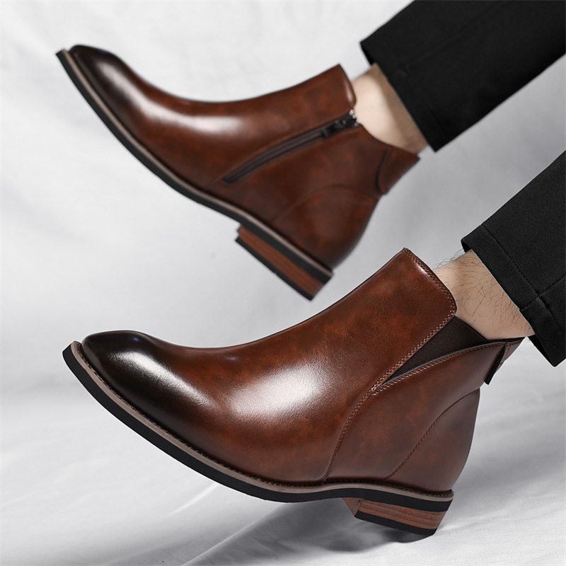 Jude Genuine Leather Chelsea Boots – Casual Slip-On Ankle Boots