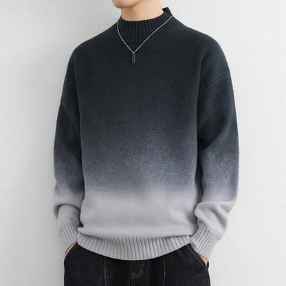 Sebastian Men’s Knit Sweater – Ombré Gradient Design with Tailored Fit