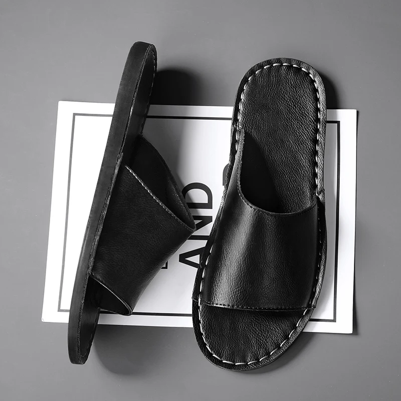 Ramses Genuine Leather Cross Strap Sandals – Handcrafted Cushioned Summer Footwear