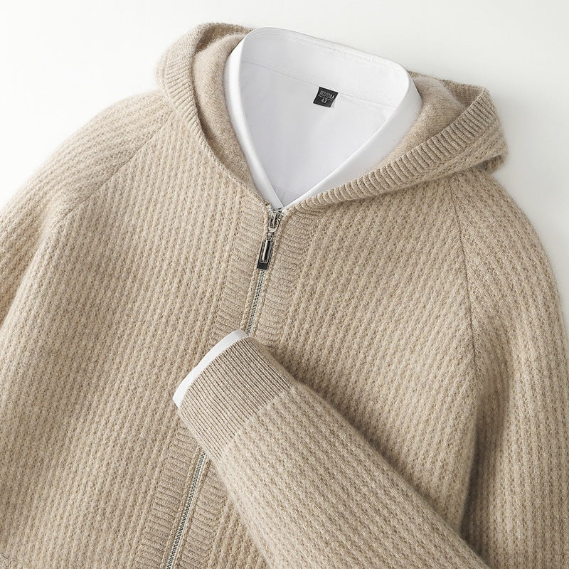 Morris Men’s Zip Hoodie Jacket – Lightweight Zip Knit Jacket