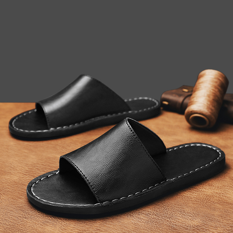 Ramses Genuine Leather Cross Strap Sandals – Handcrafted Cushioned Summer Footwear