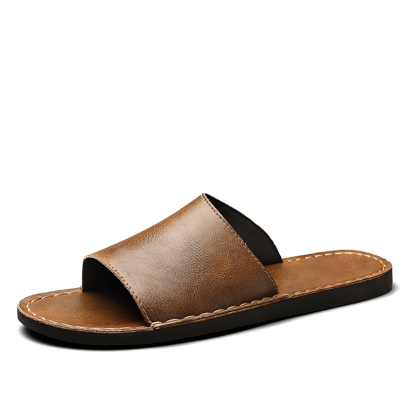 Ramses Genuine Leather Cross Strap Sandals – Handcrafted Cushioned Summer Footwear
