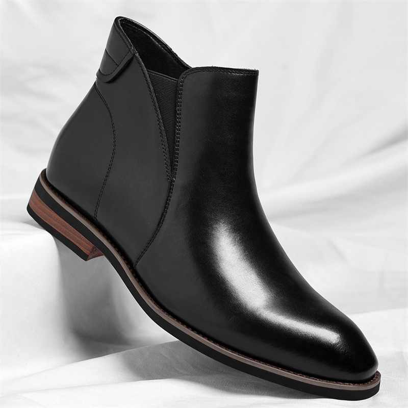 Giorgio Men’s Leather Chelsea Boots – Genuine Leather with Cushioned Insole