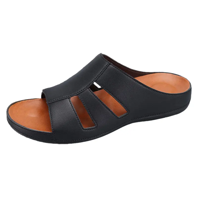 Rainier Leather Slip-On Casual Sandals – Lightweight Comfort Footwear