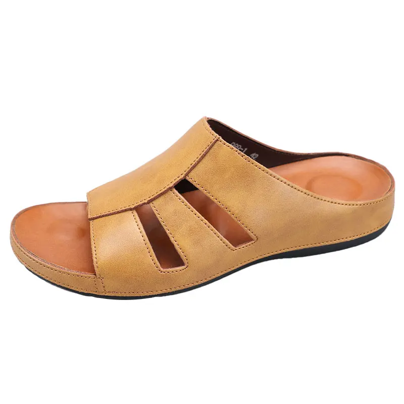Rainier Leather Slip-On Casual Sandals – Lightweight Comfort Footwear