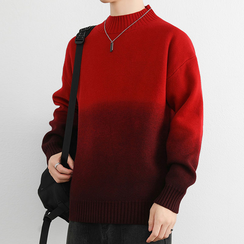 Sebastian Men’s Knit Sweater – Ombré Gradient Design Jumper
