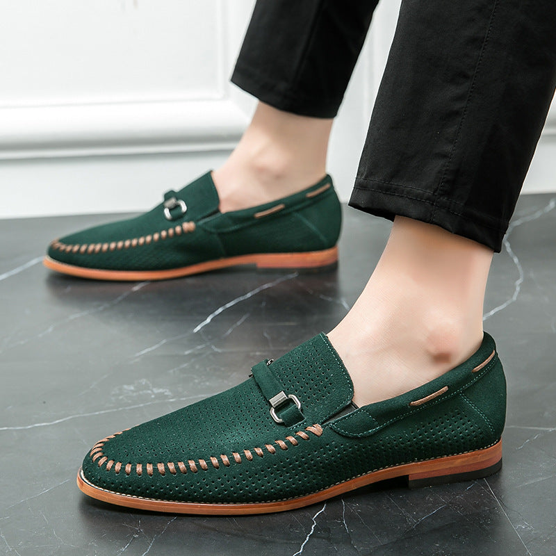 Joel Men’s Leather Loafers – Premium Woven Leather for All-Day Comfort