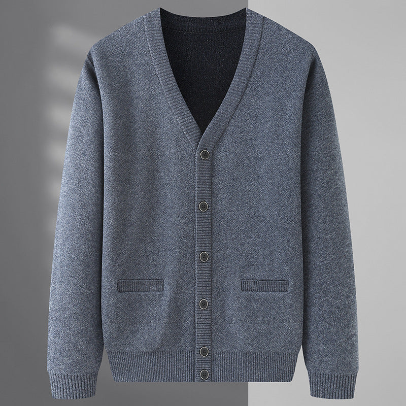 Luca Men’s Wool Blend Cardigan Sweater – Classic Button-Up Knit Cardigan