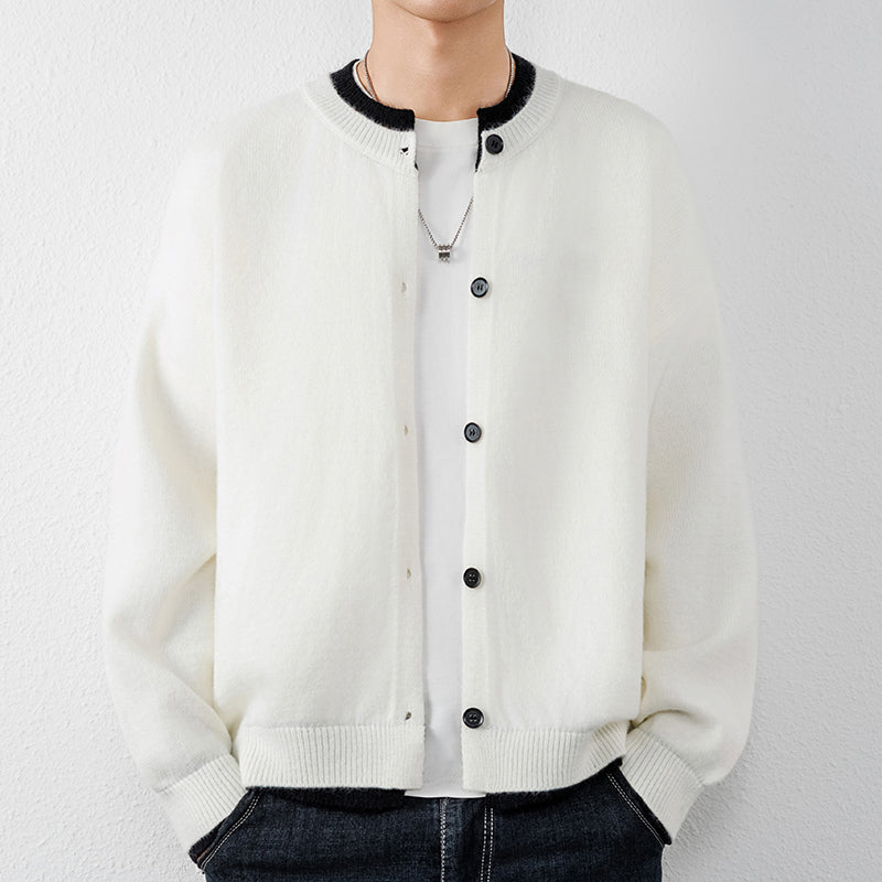 Leigh Men’s Cardigan – Wool Blend Soft Knit Sweater