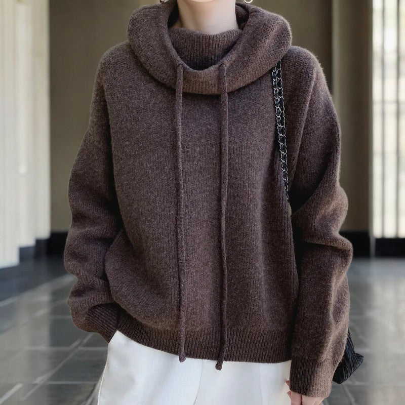 Selena Women’s Hoodie Sweater – Premium Merino Wool Pullover