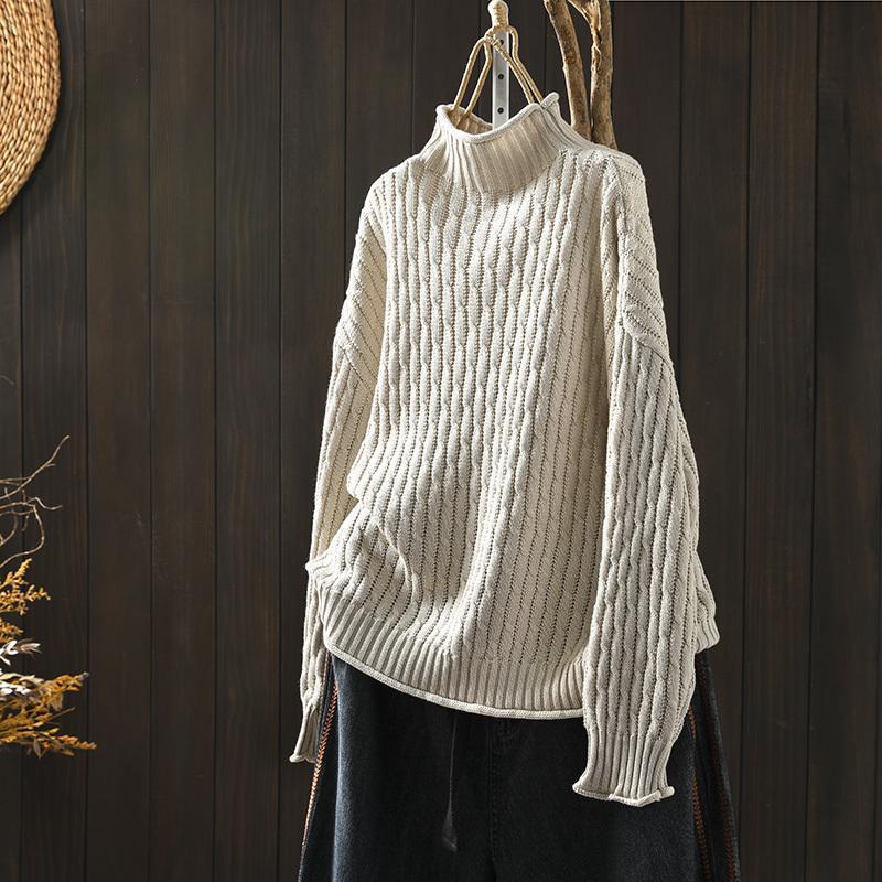 Miranda Women's Cashmere Pullover – Relaxed Fit Knit Sweater