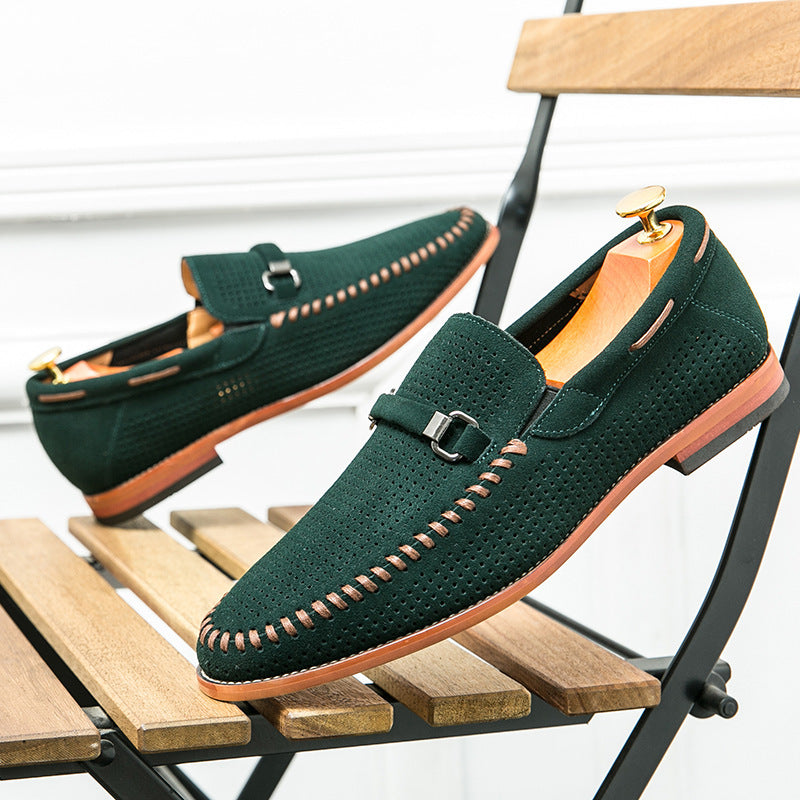 Joel Men’s Leather Loafers – Premium Woven Leather for All-Day Comfort