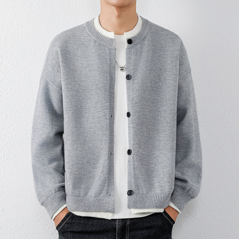 Leigh Men’s Cardigan – Wool Blend Soft Knit Sweater