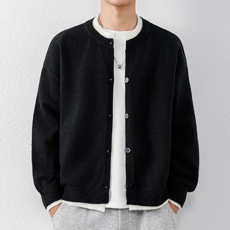 Leigh Men’s Cardigan – Wool Blend Soft Knit Sweater