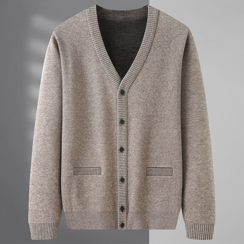 Luca Men’s Wool Blend Cardigan Sweater – Classic Button-Up Knit Cardigan