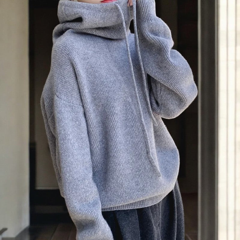 Selena Women’s Hoodie Sweater – Premium Merino Wool Pullover