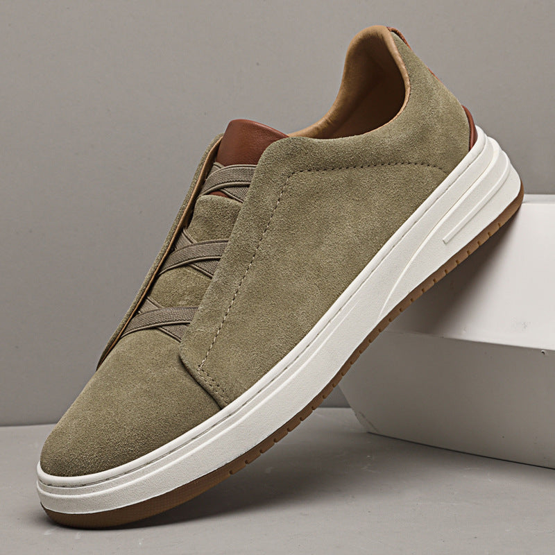 Dominic Men's Trainers – Cowhide Slip-On Leather Shoes