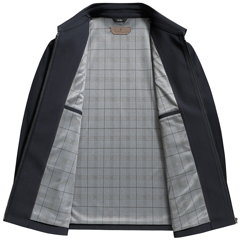 Marcel Men’s Business Casual Jacket – Wrinkle-Free Silk-Blend Blazer with Lapel Design