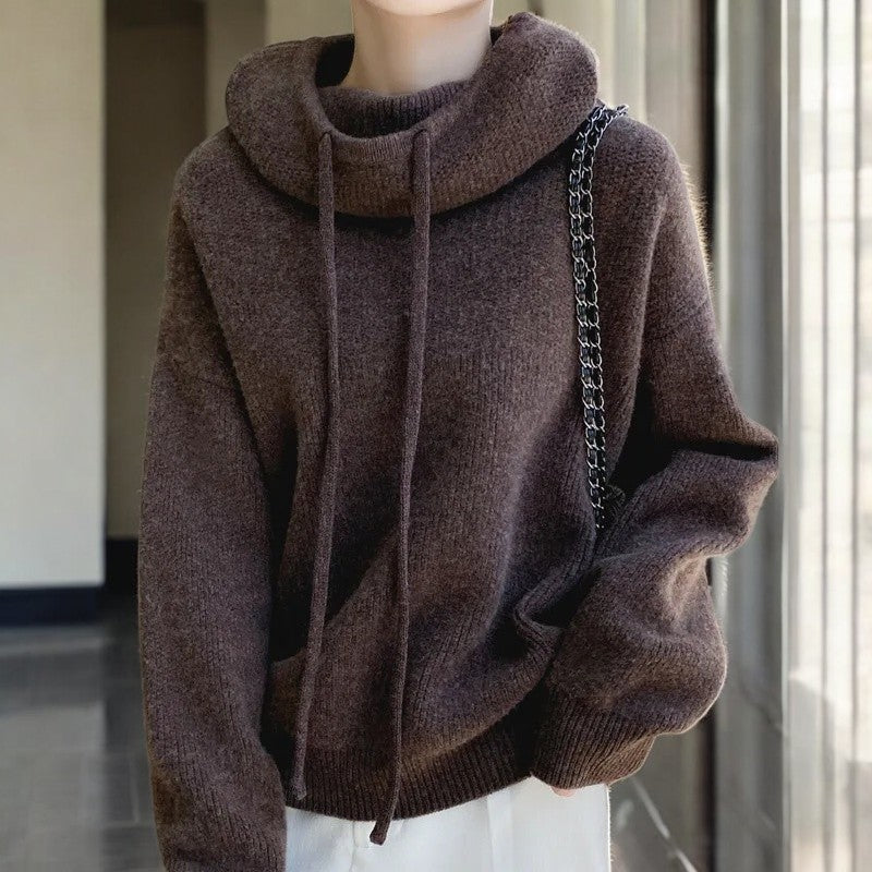 Selena Women’s Hoodie Sweater – Premium Merino Wool Pullover