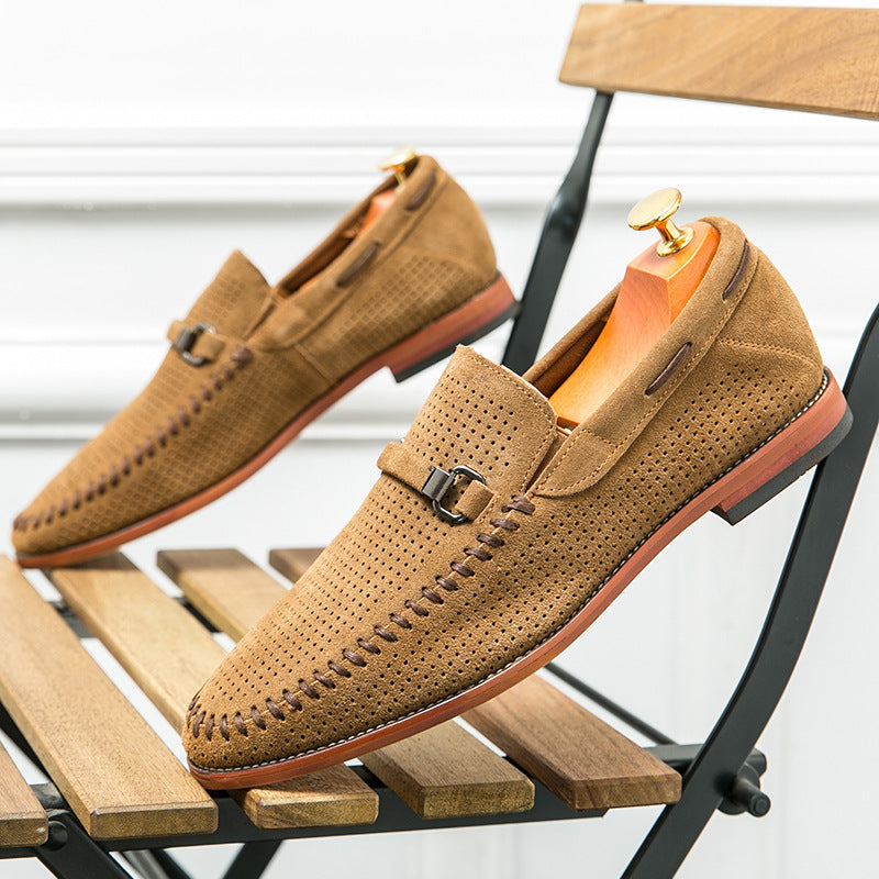 Joel Men’s Leather Loafers – Premium Woven Leather for All-Day Comfort