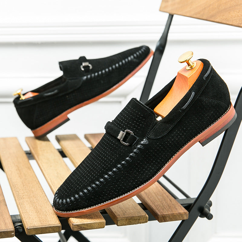 Joel Men’s Leather Loafers – Premium Woven Leather for All-Day Comfort