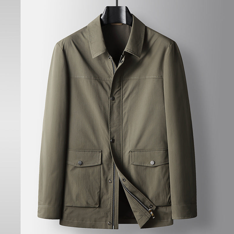 Tuscany Men’s Lightweight Jacket – Tailored Zip-Up Design with Flap Pockets
