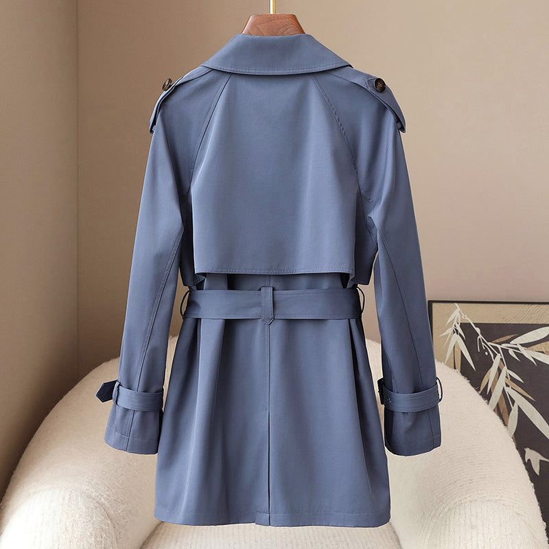 Celina Women’s Trench Coat – Cotton Blend Slim Fit with Belted Waist