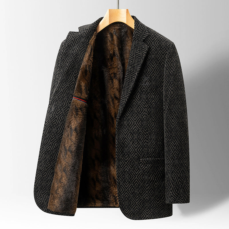 Marco Men’s Winter Coat – Soft Textured Wool-Blend Jacket