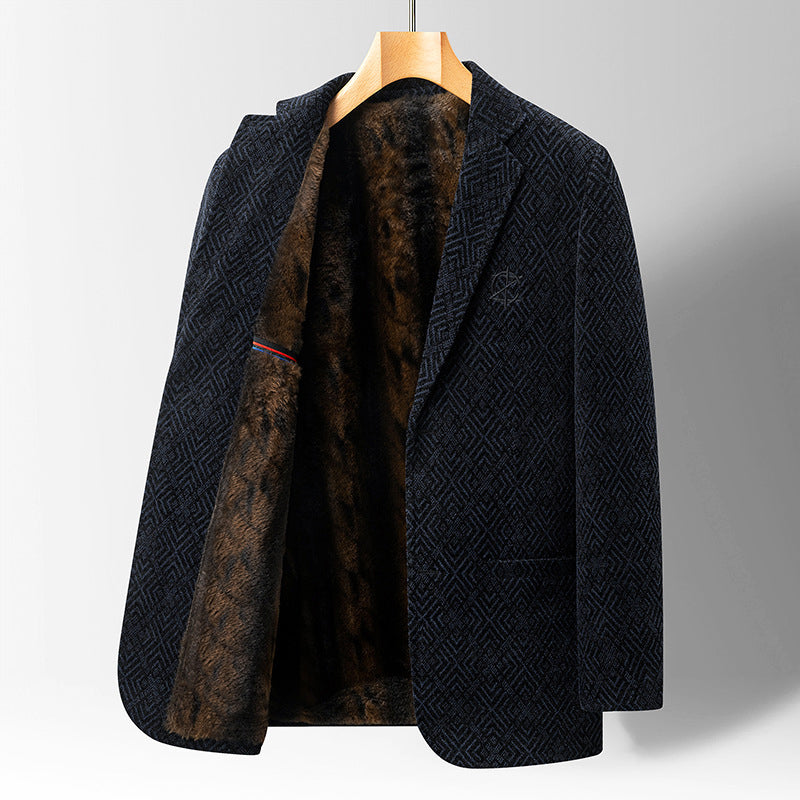 Marco Men’s Winter Coat – Soft Textured Wool-Blend Jacket