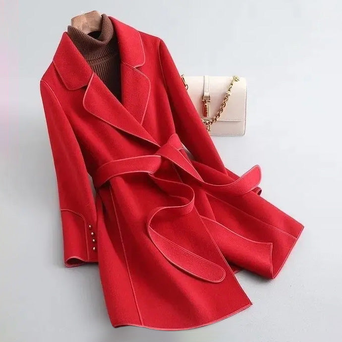 Frances Women’s Coat – Wool Blend Slim Fit Mid-Length Coat