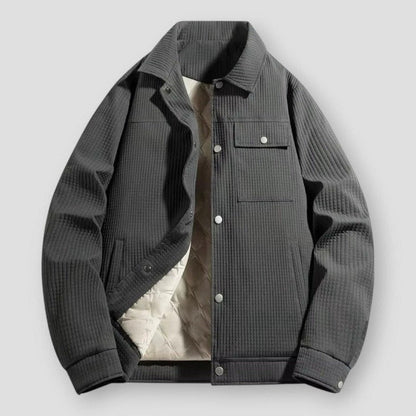 Sonny Men’s Quilted Winter Jacket – Waffle Knit Shell with Warm Padded Lining