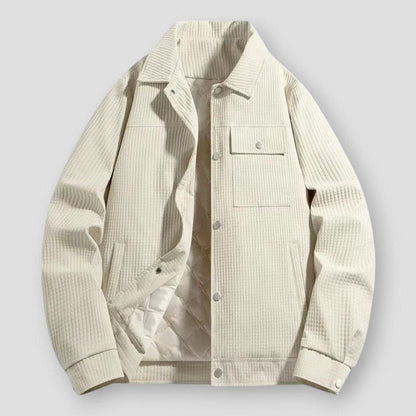 Sonny Men’s Quilted Winter Jacket – Waffle Knit Shell with Warm Padded Lining