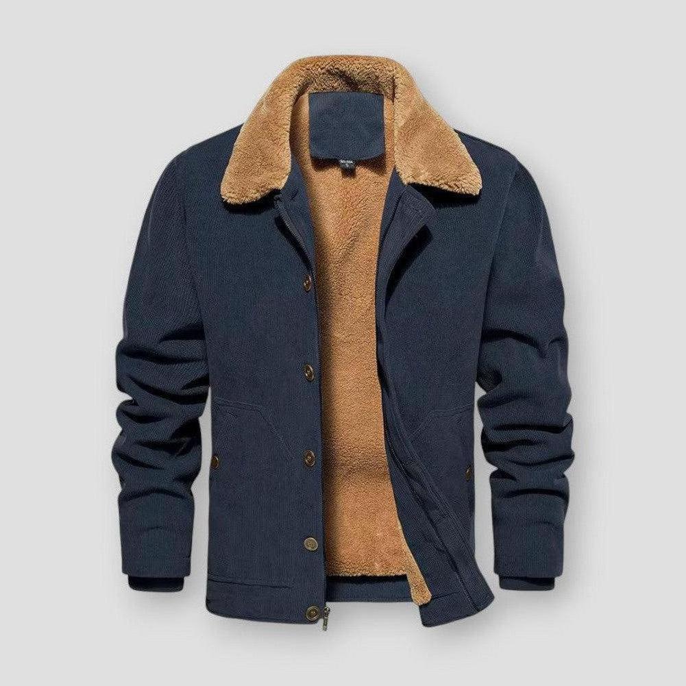 Fraser Men’s Corduroy Jacket – Fleece Lined Workwear Winter Coat