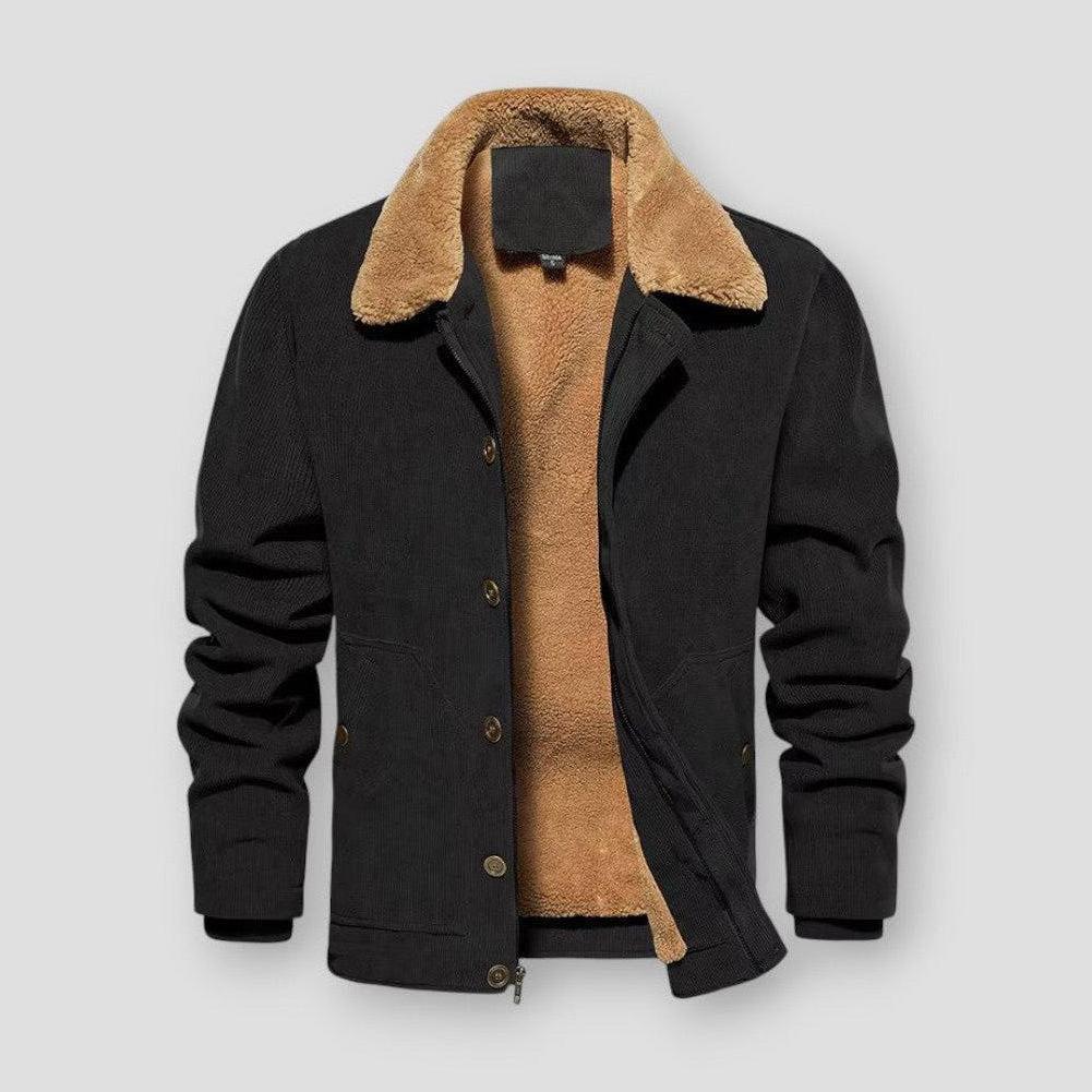 Fraser Men’s Corduroy Jacket – Fleece Lined Workwear Winter Coat