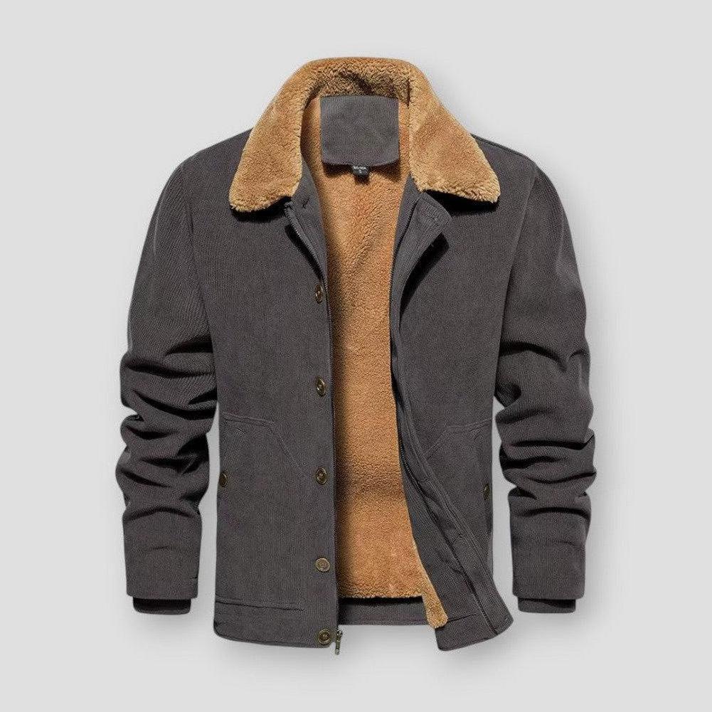 Fraser Men’s Corduroy Jacket – Fleece Lined Workwear Winter Coat